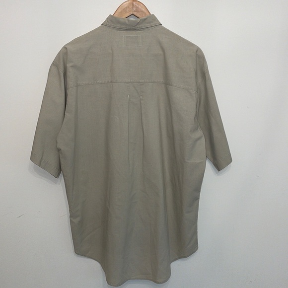 Levi's Vintage Diamond Label Neutral Tan Short Sleeve Button Down (read) - Picture 4 of 13